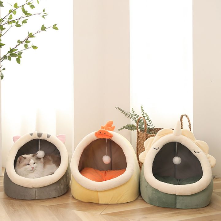 pets-baby-ที่นอนเตียงนอนบ้านสุนัขแมวทรงกลมสำหรับสัตว์เลี้ยงที่นอนถ้ำลูกแมวตะกร้าสัตว์เลี้ยงเต็นท์บ้านแมวเบาะลูกแมวที่อบอุ่นบ้านสุนัข