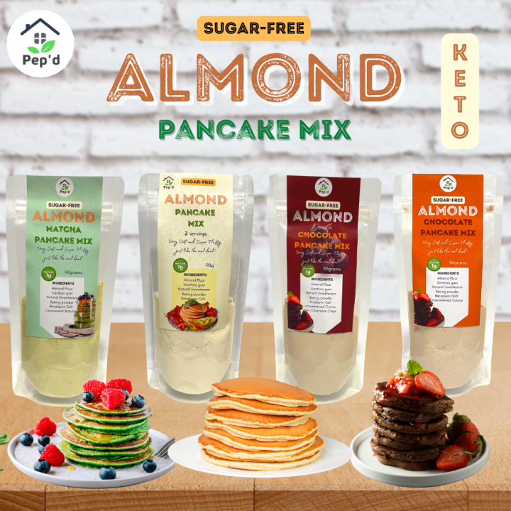 Almond Flour Pancake Mix Keto SugarFree (Plain/Matcha/Chocolate/Double