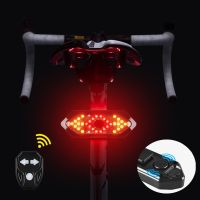 1PC Wireless Remote Control Mountain Bike Tail Light USB Rechargeable Bicycle Flashing Headlight Bike Tail Light Turn Signals