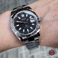 Seiko Mod Black Dial Datejust Jubilee 39mm