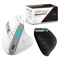 ZZOOI F-36 Ergonomic Vertical Mouse 2.4G+BT1+BT2 Wireless Right Left Hand Computer Gaming Mice Optical USB Mice for Computer Laptop