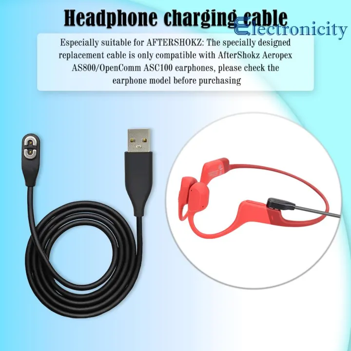 Earphone Charge Cable for AfterShokz Aeropex AS800/OpenComm ASC100 Charger   Lazada PH