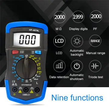 Proster LCR Meter Digital LCR Multimeter Capacitance Resistance Inductance  Measuring Meter with LCD Over-Range Display