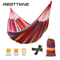 Wettune แบบพกพา Outdoor Camping Hammock 1-2คน Go Swing แขวนเตียง Ultralight Tourist Sleeping Hammock ผ้าใบวัสดุ