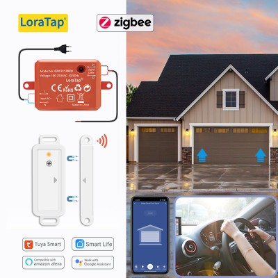 Tuya ZigBee 3.0 Garage Door Wireless Sensor Opener Controller Switch Control by Smart Life Works with Home Echo Alexa