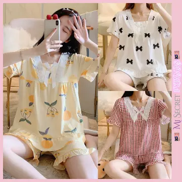 Women Long Sleeve Sleepwear Set SIlk Satin Pajamas Soft Nightwear Comfy  Pyjamas Baju Tidur Wanita 韩版女士长袖睡衣套装 Ready Stock 429990