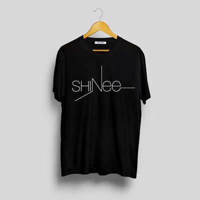 Kpop Merch Shinee World T-Shirt Women Cal Members Jonghyun Shinee Logo T Shirt Seoul Harajuku O Neck T Shirts