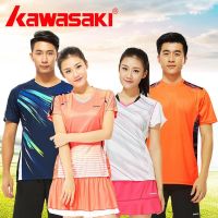 ใหม่เสื้อยืดแขนสั้นกีฬาสำหรับทั้งหญิงและชายชุดแบดมินตัน Kawasaki ระบายอากาศแห้งเร็วเสื้อกีฬารัดรูปสำหรับผู้ชายกลุ่มลดราคา