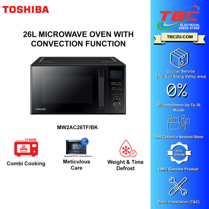 TOSHIBA 26L MICROWAVE WITH CONVECTION FUNCTION MW2AC26TF(BK) Lazada