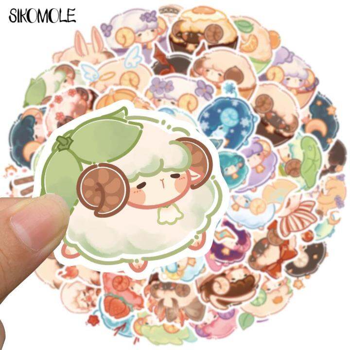 10-30-50pcs-cartoon-cute-lamb-stickers-kawaii-sheep-animal-diy-toy-laptop-luggage-skateboard-suitcase-graffiti-decals-sticker-f5-stickers-labels