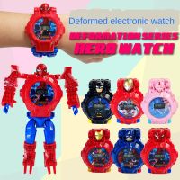 Transformation Toy Watch Digital Batman Ultraman Frozen Coolest Jam Tangan Transformers Laruan Spider Man Superman