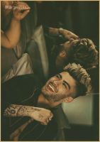 【NEW】 โปสเตอร์ย้อนยุคคราฟท์ Zayn Malik วอลล์เปเปอร์สีน้ำตาลทิศทางเดียวผนังการตกแต่งบ้านวินเทจ