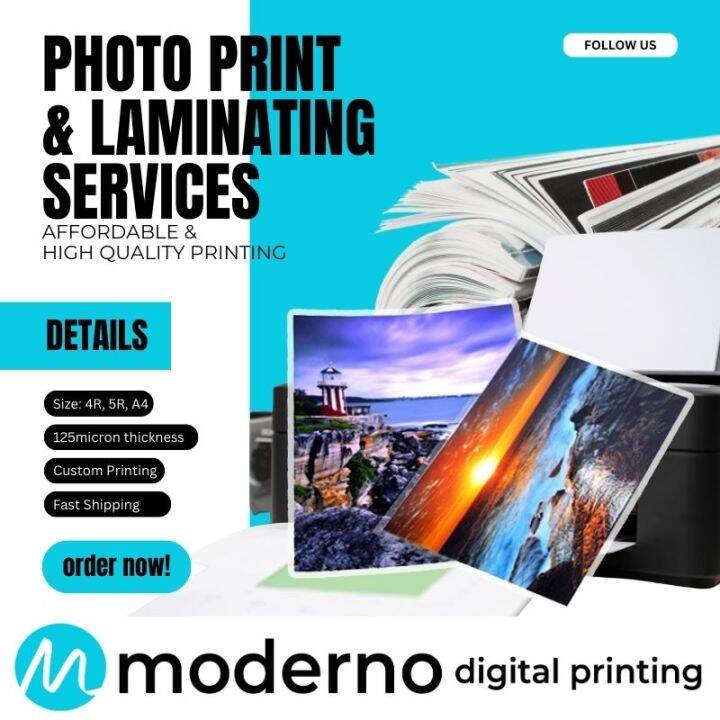 Laminating Services 4R 5R A4 Size Photo Print with Laminate Laminated