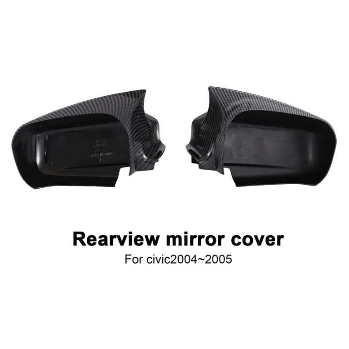 car-carbon-fiber-ox-horn-rearview-side-glass-mirror-cover-trim-frame-side-mirror-caps-for-honda-civic-2004-2005