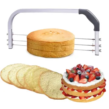 2PCS Bread Cutter Bread Slicer for Homemade Bread, Loaf Cakes, Bagels - Bread  Slicer Cutter Foldable and Adjustable with Crumbs Tray 
