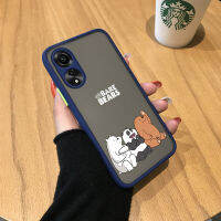 เคสสำหรับ OPPO A78 4G การ์ตูนน่ารักมีน้ำค้างแข็งโปร่งใสหมีแพนด้าหมีเคสใส่โทรศัพท์แข็งกันกระแทกเคสป้องกันกล้องปกหลังแบบเต็ม