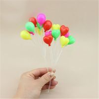 2019 Hot Sale Balloon Series Plastic Round and Heart Shape Birthday Theme Cupcake Toppers Event Party Wedding Cake Topper Decor