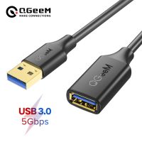 QGeeM USB Extension Cable USB 3.0 Cable Extender for PC Laptop Smart-TV PS4 Xbox SSD USB 3.0 2.0 Male to Female Cord Data Cable