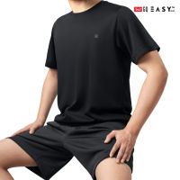 GQ Easy Sport เสื้อกีฬาคอกลม แขนสั้น เสื้อยืดคอกลม สีดำ ของแท้ ?%