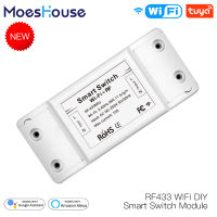 RF433 WiFi DIY Smart Switch Module RF433 Remote Control for Smart Automation Smart LifeTuya Work with Alexa and Home