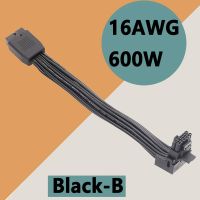 1 Piece 16Pin Video Card Elbow 12VHPWR Straight Head Turning Head Cable PCIE 5.0 Elbow Cable ,Without Sleeve