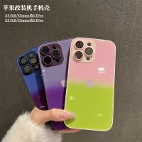 iphone case Apple xr เปลี่ยน 13Pro รุ่นสุดยอด กระจกไล่ระดับสี iPhonexr เปลี่ยน 14Pro เปลี่ยนเครื่อง เคสโทรศัพท์มือถือแบบพิเศษ