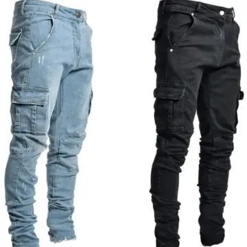 Men's denim deals cargo pants