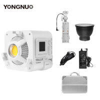 YONGNUO YNLUX100 Compact Handheld LED Video Light COB Photography Fill Light 100W 3200K-5600K Bi-Color Temperature Dimmable 12 Lighting Effects Bowens Mount With NP-F Battery Handle Standard Reflector Carrying Case Power Adapter For Vlog สตรีมมิ่งสด