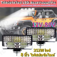 8 นิ้ว ไฟสปอร์ตไลท์ LED รถยนต์ ไฟหน้ารถ ไฟท้าย ไฟช่วยตัดหมอก มอเตอร์ไซต์ ATV ออฟโรด ไฟDC 12-80V ไฟสีขาว