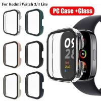 Casing PC + กระจกสำหรับ Redmi Watch 3ปกป้องหน้าจอฝาครอบกระจกเทมเปอร์สมาร์ทวอท์ชกรอบกันชนสำหรับ Redmi Watch 3 Lite