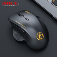 ERGONOMIC Mouse เมาส์ไร้สายเมาส์คอมพิวเตอร์สำหรับ PC แล็ปท็อป2.4GHz USB MINI mause 1600 dpi 6ปุ่ม Optical MIC E