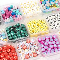 【CW】✠  50pc/box Polymer Clay Beads Fruit Spacer Smiley for Kids Jewelry Making Accessories