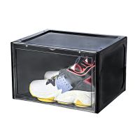 Magnetic Suction Sneaker Storage Box Transparent Basketball Shoes Shoe Box Collection Display Shoe Cabinet