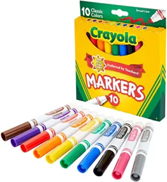 Crayola Super Tips Marker Set, Washable Markers, Assorted Colors