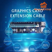 สาย1x ด่วนสีน้ำเงิน PCI-E เป็น16x ไรเซอร์การ์ด6พิน USB 3.0สำหรับเครื่องขุด BTC