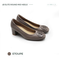 LA BELLA รุ่น LB ELITE ROUND MID HEELS - ETOUPE