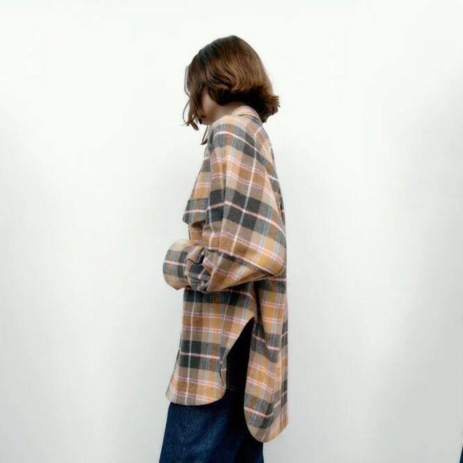 original-zara-oversized-plaid-overshirt-เสื้อเชิ้ต-แบรนด์-ซาร่า-ลายสก็อต-ของแท้-100-จากช็อป