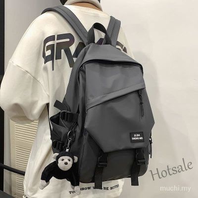 【hot sale】▬✚ C16 [Ready Stock Free Shipping] Mens Backpack Schoolbag Male College Student Large-Capacity ins Trendy Brand Fashion Trend Japanese Simple Travel Female Multifunctional Bag