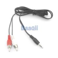 MLLSE 3.5mm Mono In Out Stereophonic to RCA R/L Y-Cable Audio Male/Male Cable For Phono Jack CD DVD Speaker CB033 Cables