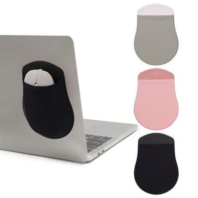 Mouse Holder for Laptop Mouse Shape Reusable Adhesive Stick-On Mouse Pouch Elastic Mouse Holder for Wireless Mouse No Glue Residues Compatible with Tablet or Macbook helpful