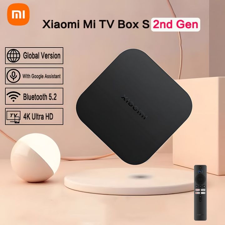  Xiaomi TV Box S 2nd Gen - 4K Ultra HD Streaming Media Player,  Google TV Box with 2GB RAM 8GB ROM, 2.4G/5G Dual WiFi, Bluetooth 5.2 &  Dolby Audio and DTS-HD