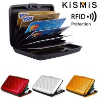 KISMIS Dompet logam RFID pria dan wanita Dompet pelindung kartu kredit dan kartu ID bisnis dompet pemegang kartu