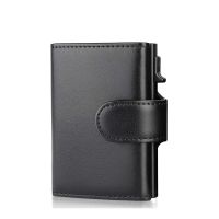 Rfid Genuine Leather Men Wallets Fashion Card Holder Trifold Wallet Money Bags Smart Slim Thin Coin Pocket Wallet Purse Card Holders