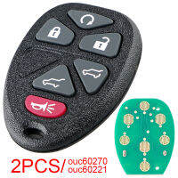 2Pcs 315Mhz 5 + 1ปุ่มเปลี่ยนรถ Remote Key Fob C60270 / OUC60221 Fit สำหรับ Chevy Silverado Traverse Avalanche Equinox Express