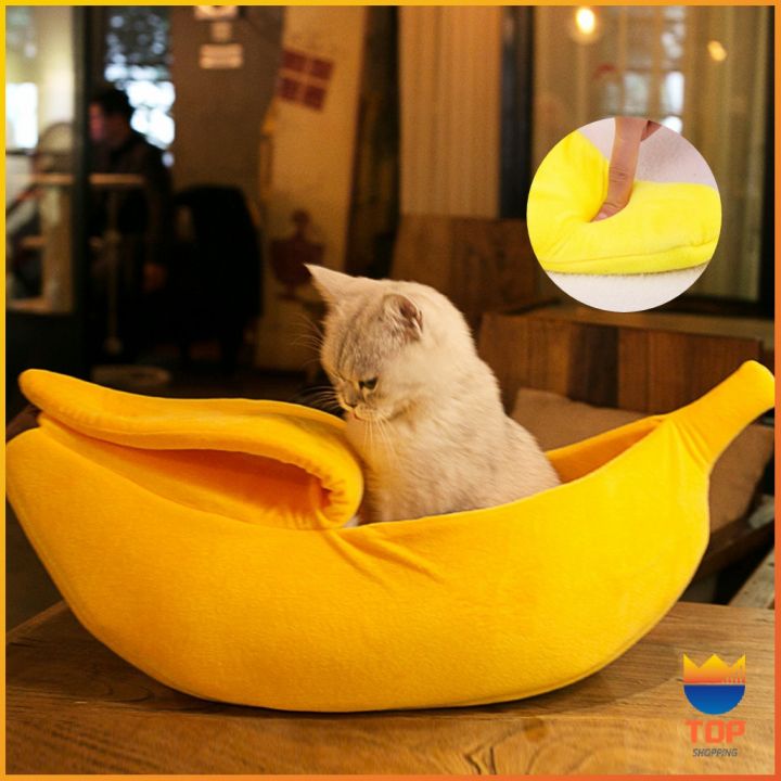 top-ที่นอนสุนัข-แมว-รูปทรงกล้วยหอม-pets-bed-banana