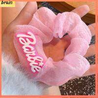 BRAIN สีทึบทึบ ตุ๊กตาบาร์บี้ scrunchie อีลาสติก แฟชั่นสำหรับผู้หญิง เชือกมัดผม ที่มัดผม อุปกรณ์เสริมผม ยางรัดผม สำหรับผู้หญิง