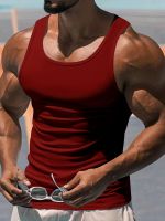 xixibeauty Mens Solid Tank Tops Summer Clothing Gym Bodybuilding Training Fitness Sleeveless Muscle T Shirts Slim Fit Workout Vest Tshirt For Men