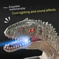 Modelo De Dinosaurio Simulado Que Funciona Con Raptor Soundlight, 2,4G,Inalámbrico,Control Remoto Eléctrico De Cuatro Vías,Juguete Para Regalo De Cumpleaños Para Niños