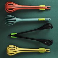 1pcs Multifunctional Egg Beater Nylon Food Tongs Manual Egg Whisk Pasta Spaghetti Spoon Kitchen Gadget Mixer Creative Salad Tool