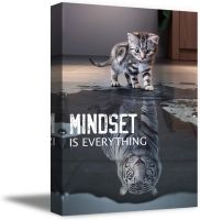 Mindset คือทุกสิ่งผ้าใบศิลปะติดผนังสร้างแรงบันดาลใจตกแต่งห้องกรอบพร้อมที่จะแขวนผนังงานศิลปะสำหรับตกแต่ง8X12